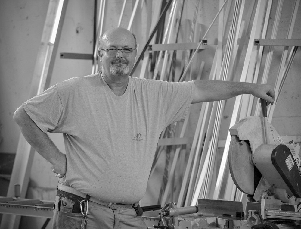 Alain de la Miroiterie du Rhône, monteur aluminium