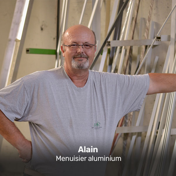 Alain, monteur aluminium à la Miroiterie du Rhône