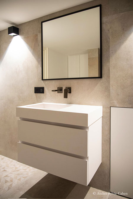 Miroir sur mesure dans loft